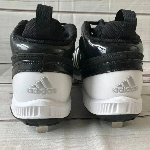Adidas Excel 365 Metal Low Baseball Cleats Shoes Black Men's Size 12.5 - Picture 8 of 9